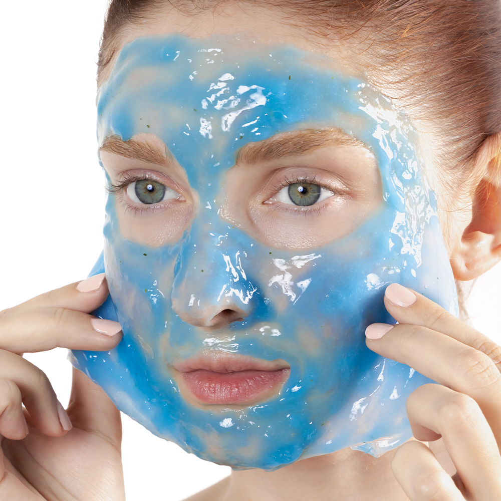 HydroPeptide Brighten & Glow Jelly Mask — application (model)